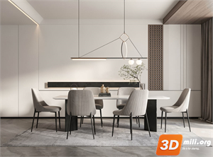 Dining Table Set Skp Files
